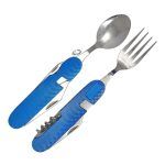 Cuchillo Tenedor Cuchara Sacacorchos Abrelatas Punzón