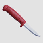 Cuchillo de trabajo Morakniv Basic 511 (C) 12147 en acero al carbono C100S. Hoja de 9,1 cm, mango ergonómico rojo Dala y funda negra. ¡Comprá en El Trentino!